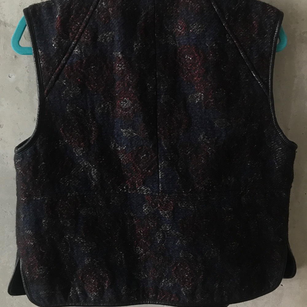 Waller Floral Tapestry Vest W/ Leather Trim - Picture 4 of 11
